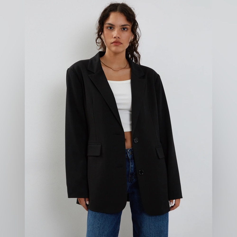 MOTEL ROCKS Maiwa Blazer in black - size SMALL NWOT